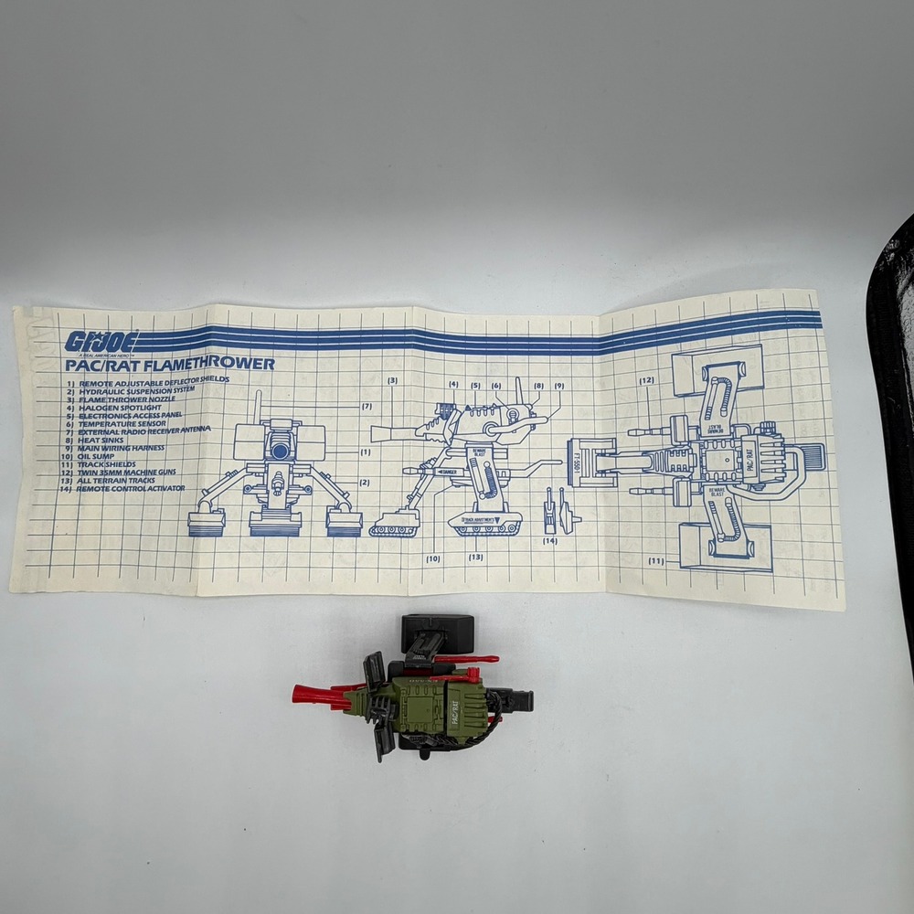 Vintage 1983 GI Joe PAC/RAT Flamethrower Vehicle Original Instructions Hasbro - Picture 2 of 11